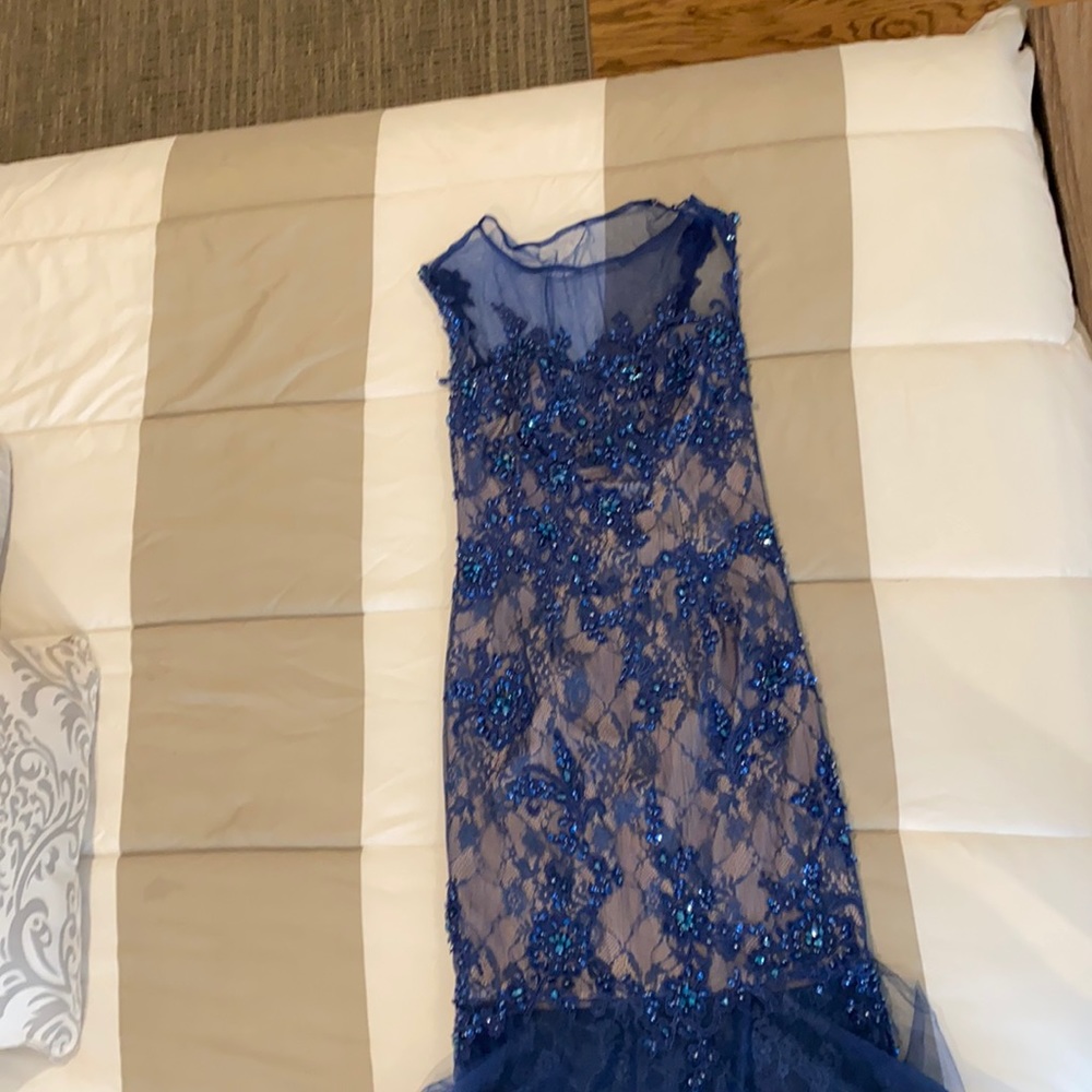 Blue beaded lace dress